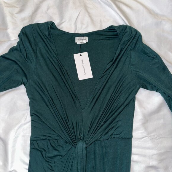 Share Lovers & Friends Emerald Green Knot Front Maxi Dress - Size S- - Picture 6 of 9